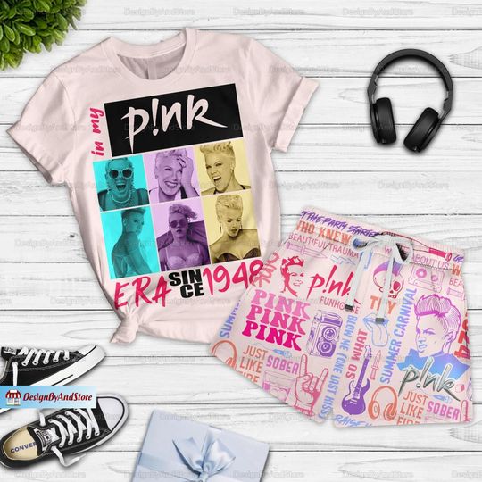 Pink P!nk Shirt, Pink On Tour Pajama set