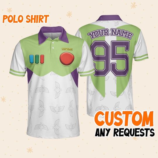 Custom Disney Toy Story Buzz Lightyear Polo Simple, Business Casual Disney Polo Shirt, Birthday Unisex Polo Shirt