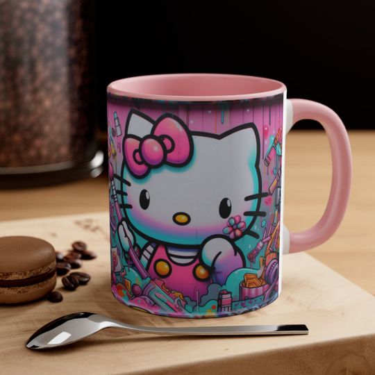 Graffiti Hello Kitty Accent Coffee Mug