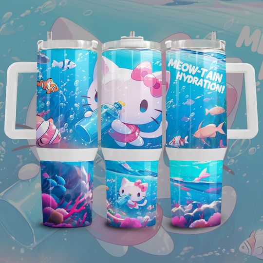 Hello Kitty Meow-tain Hydration Tumbler 40 oz With Handle