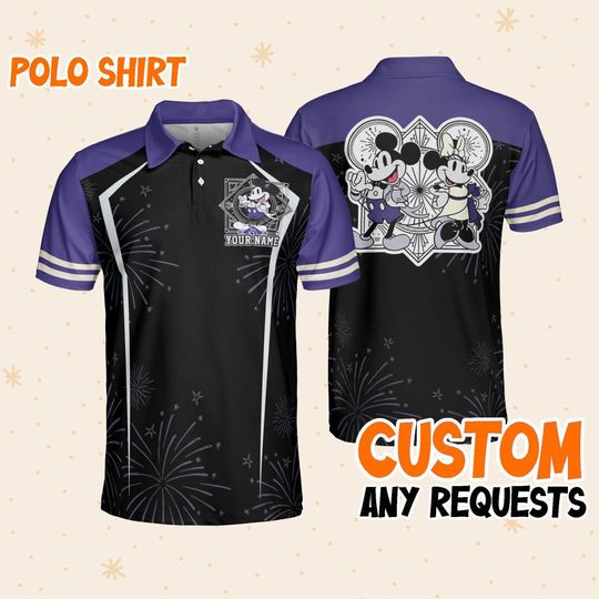 Custom Disney Mickey and Friends Polo 100 Years, Polo Shirt Team, Collection Choose Style Polo, Disney Shirt Team Outfit, Gift for Kids