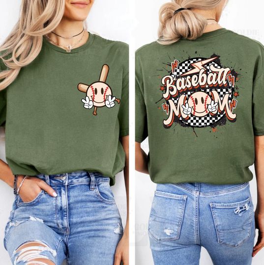 Retro Baseball Mom Shirt, Baseball Mama Apparel, Baseball Mom Fashion, Funny Baseball Shirts, Sports Mom Style, Game Day Baseball Apparel
