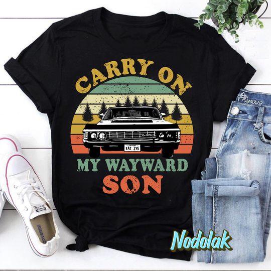 Carry On My Wayward Son Vintage T-Shirt, Abbey Road Shirt, Supernatural Shirt, Winchester Shirt
