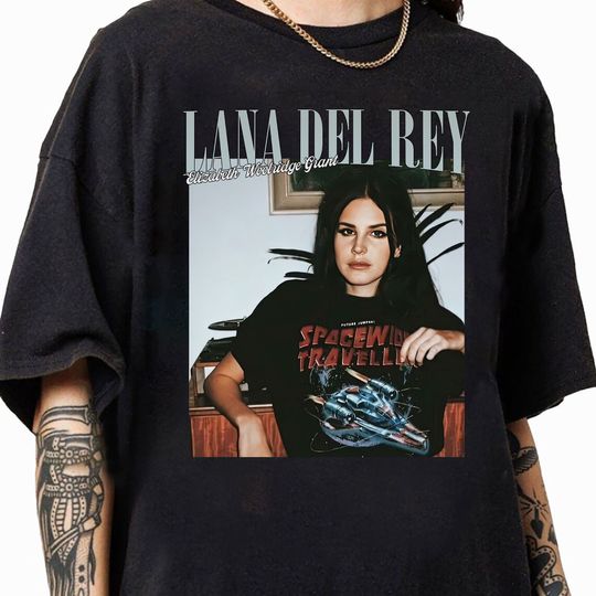 Lana del rey clothing graphic T-shirt, Lana Del Rey Shirt, blue banisters Album Shirt