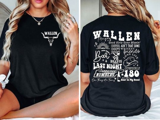 Wallen Western Shirt, Western Concert Tour Shirt, Cowgirl Shirt, Bull Skull Shirt