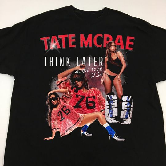 Tate McRae Music Singer Black Unisex S-5XL Shirt