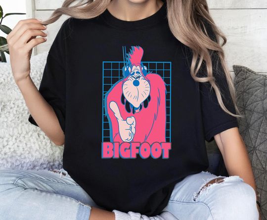 Disney A Goofy Movie Bigfoot Grid T-Shirt, Bigfoot Shirt
