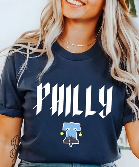 NEW Philly Baseball Tee- Blue New design