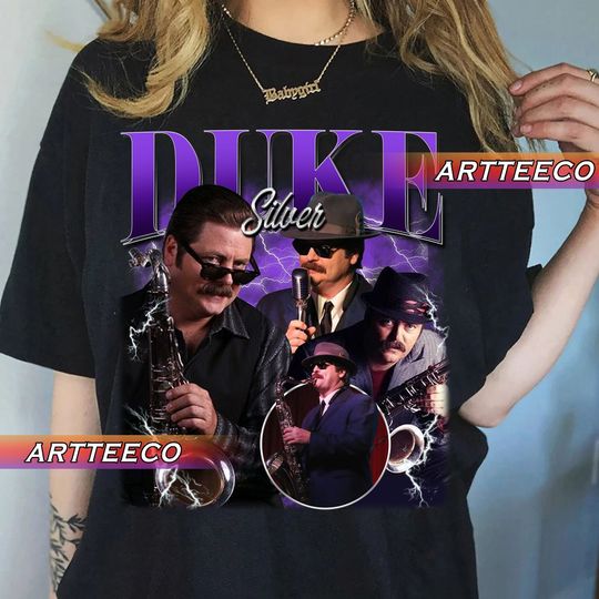 Vintage Duke Silver 90s Bootleg Style Y2K, Fans Gift For Woman and Man T-Shirt