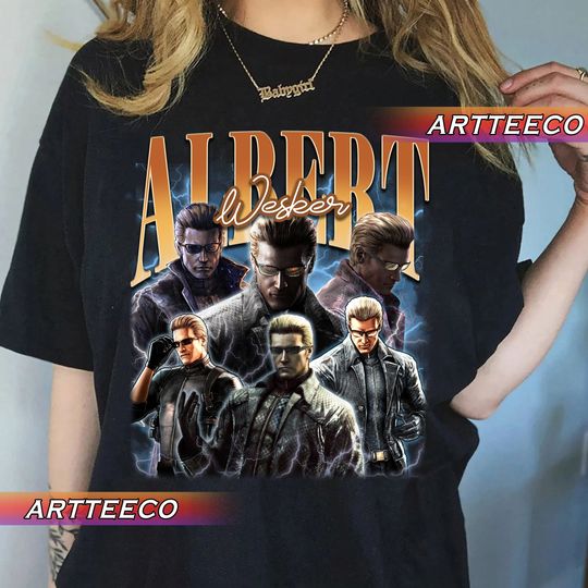 Vintage Albert Wesker Resident Evil 90s Bootleg Style Y2K, Fans Gift T-Shirt