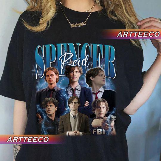 Vintage Spencer Reid 90s Bootleg Style Y2K, Fans Gift For Woman and Man T-Shirt