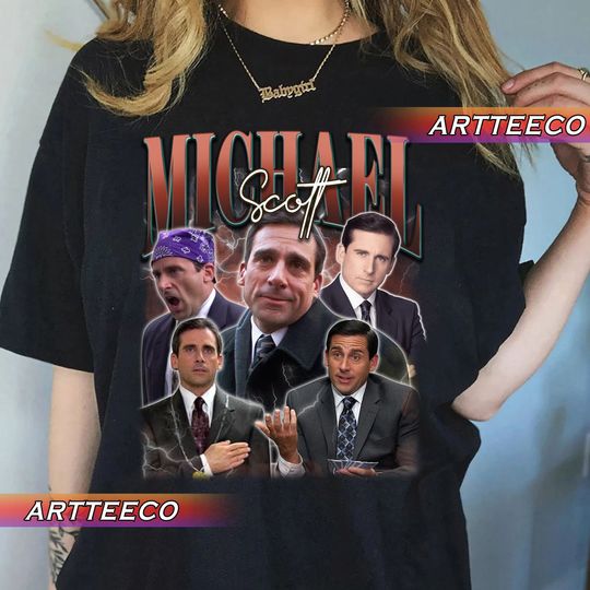 Vintage Michael Scott 90s Bootleg Style Y2K, Fans Gift For Woman and Man T-Shirt