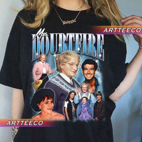 Vintage Mrs. Doubtfire 90s Bootleg Style Y2K, Fans Gift For Woman and Man T-Shirt