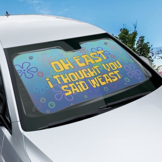 Oh East Sponge Car Sun Shades, Funny Car Decor, Car Windshield Sun Blocker