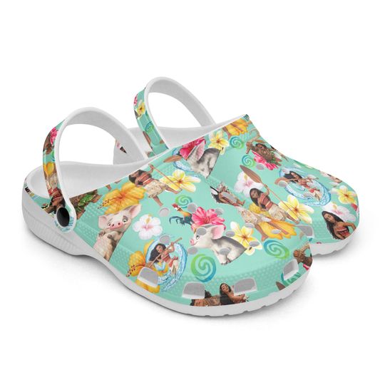 Moana Clogs | Disney Clogs | Moana Shoes | Disney Clog Shoes | Moana Clog Shoes