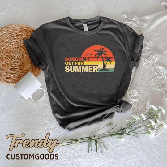 Schools Out For Summer Shirt,Retro Teacher Gift,Happy Last Day Of School Tee