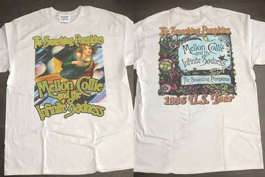 SMASHING PUMPKINS 1990s Melon Collie Infinite Sadness Vintage Tour Double Sided T-Shirt