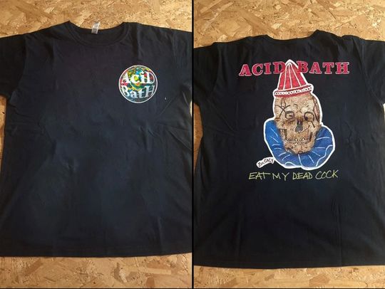 Acid Bath The Blue Eat My Dead Cock 1994 90s Rock Concert Tour Double Sided T-Shirt