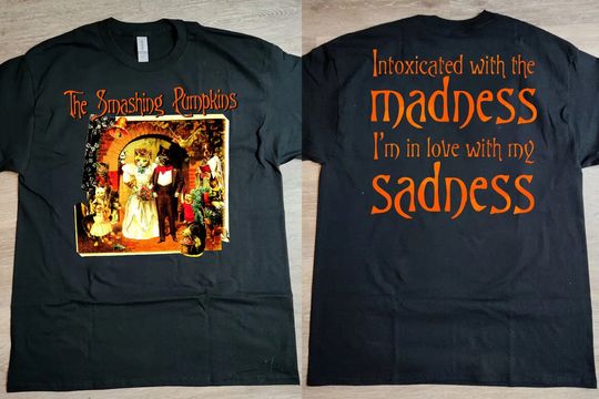 The Smashing Pumpkins Intoxicated With The Madness Rock Band 90s Double Sided T-Shirt