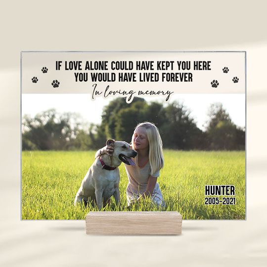 You Would Have Stayed By My Side Forever Custom Photo Pet Memorial Acrylic Plaque With Stand
