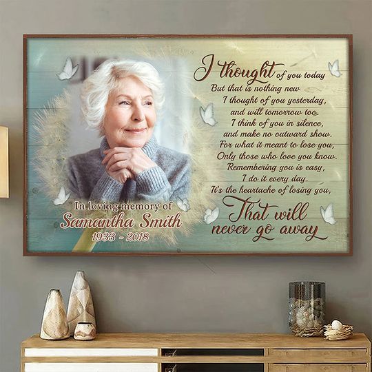 It's The Heartache Of Losing You Family Memorial Custom Upload Image Personalized Poster