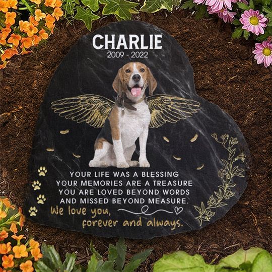 Love You Forever And Always Sympathy Gift Custom Upload Image Pet Grave Memorial Stone