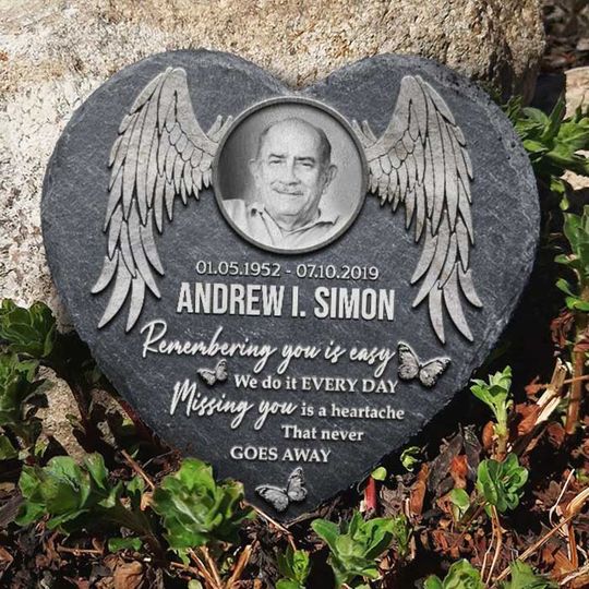 Remembering You Is Easy We Do It Everyday Custom Upload Image Human Grave Memorial Stone