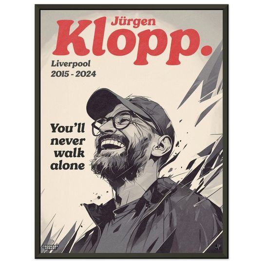 Jurgen Klopp Poster, Jurgen Klopp Merch, Football Merch