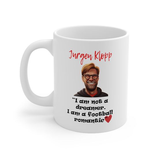 Jurgen Klopp Mug, Football Mug, Gift for husband, Gift for dad