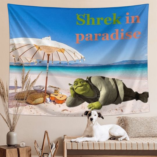 Funny Meme Tapestry Shrek Tapestry, Wall Hanging Poster Backdrop Party Decor