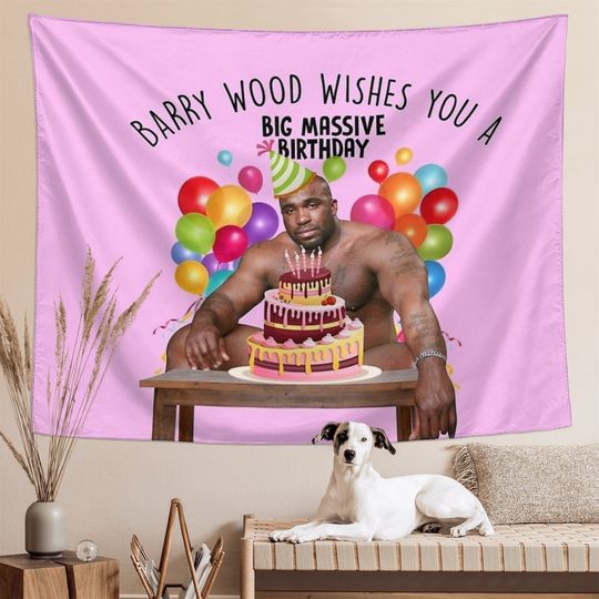 Happy Birthday from Barry Wood Tapestry Boutique Wall Hanging Tapestry