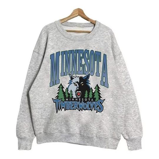 Vintage Minnesota Basketball Shirt, Timberwolves Basketball 2023-24 Sweatshirt
