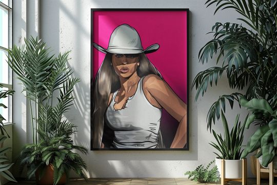 Cowboy Carter Pink Poster | Wall Art | Home Decor