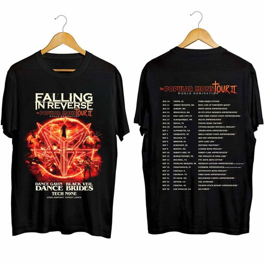 Falling in Reverse - Popular Monstour II 2024 Double Sided Shirt
