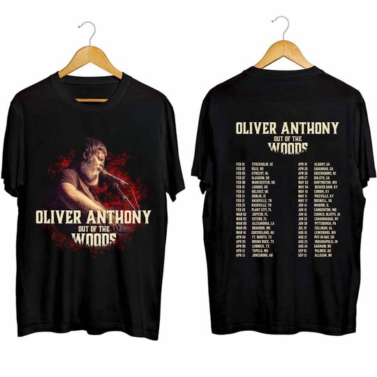 Oliver Anthony - Out Of The Woods 2024 Tour Double Sided Shirt