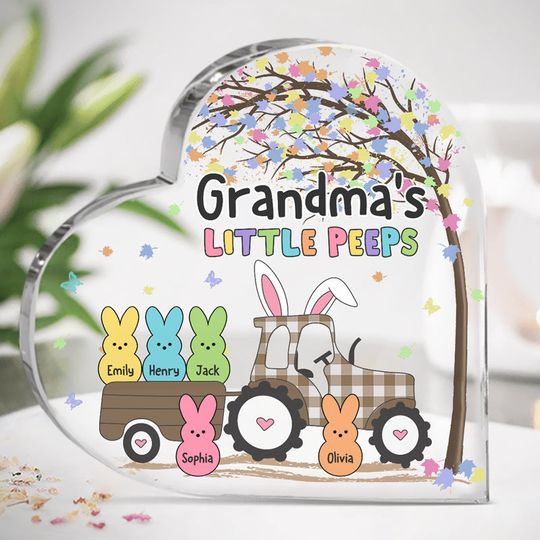 A Garden Of Love Grows In Here Family Mother's Day Personalized Crystal Heart Keepsake