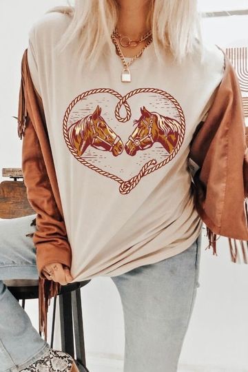 Cowboy Country, Rodeo Shirt, Vintage Inspired Horse Tee Shirt