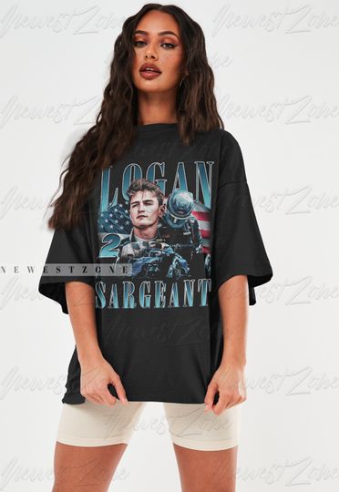 Logan Sargeant Shirt Formula Racing Driver American Championship Tops Vintage Graphic Tee Design Unisex