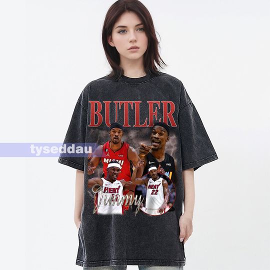 Jimmy Butler Vintage T-Shirt, Small Forward Homage Graphic Unisex , Bootleg Retro 90's Fans Gift