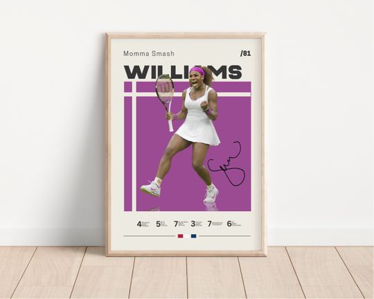 Serena Williams poster, US Open poster, Serena Williams