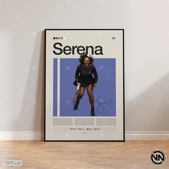 Serena Williams poster, US Open poster, Serena Williams