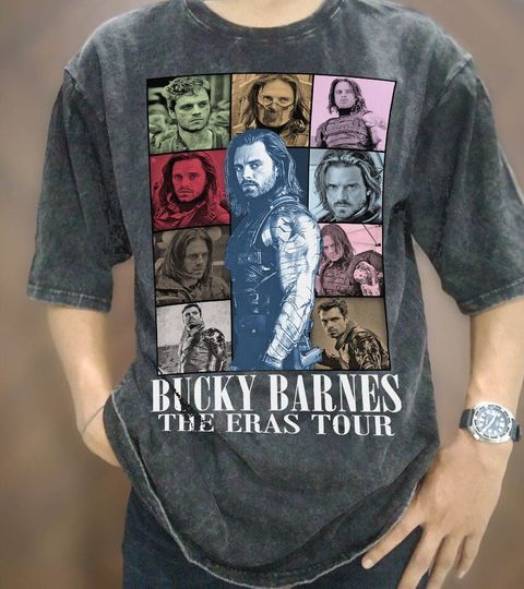 Vintage Wash BUCKYY Bn Barnes Eras Tour Shirt, Limited BUCKYY Bn Barnes Sebastian Stan Vintage T-Shirt, Gift For Women and Man Unisex T-Shirt