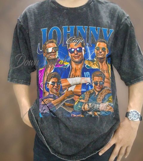 Vintage Wash Johnny Cage MK Game Shirt, Limited Johnny Cage Mortal Kombat 1 Vintage T-Shirt, Gift For Women and Man Unisex T-Shirt