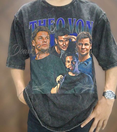 Vintage Theo Von T-Shirt, Theo Von Oversize Acid Wash T-shirt, Funny Show Comedian Theo Von 90s Retro Graphic Tee, Theo Von Merch