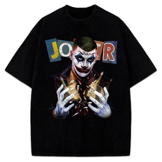 Nikola Jokic Joker King Lebron James T-Shirt Custom Vintage Graphic Design Tee