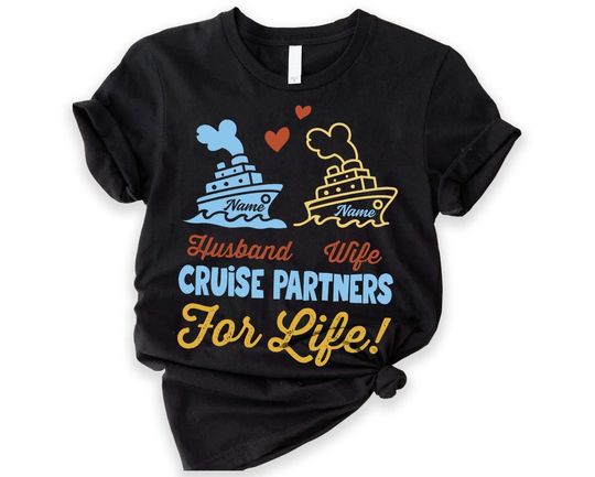 Husband And Wife Couple Cruising Partners For Life Shirt, Couples Cruise Shirt, Husband And Wife Cruise Shirt, Couple Shirts