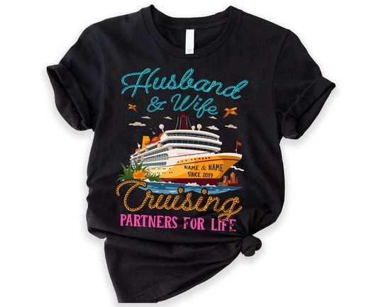 Husband And Wife Couple Cruising Partners For Life Shirt, Cruise Shirt Couple Cruise Shirts Husband And Wife Cruise Shirt