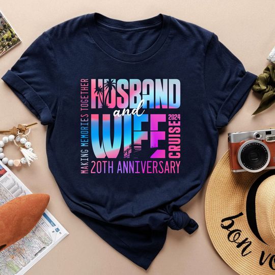 Husband and Wife Cruise 2024 Matching Shirts, Cruise Couple Shirt, Anniversary Cruise Shirt, Couple Cruise Shirt