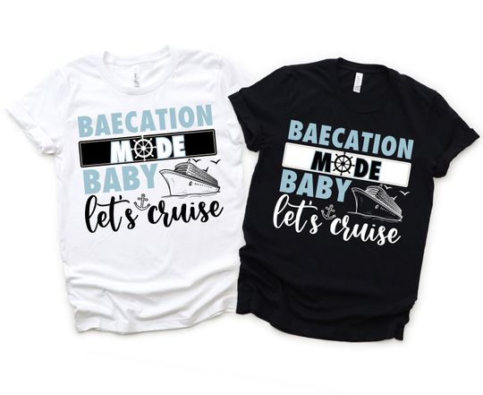 Baecation Mode Cruise PNG, DIY Matching Cruise vacation shirts, Couples Vacation png, His and Hers
