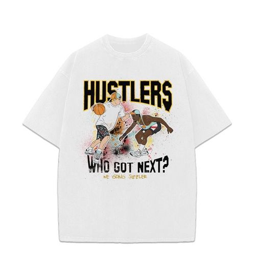 White Men Can't Jump Hustler Vintage Style Basketball Graphic Design T-Shirt